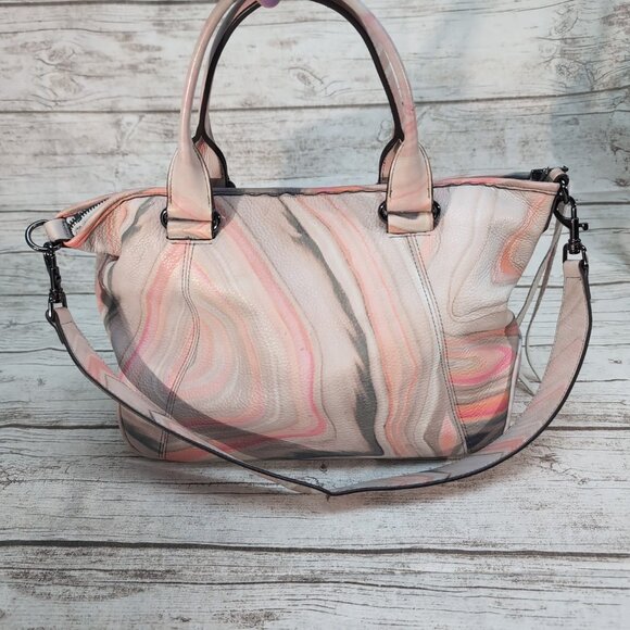 Aimee Kestenberg Convertible Satchel Shoulder Bag in Sahara Print Color Leather - Picture 7 of 11